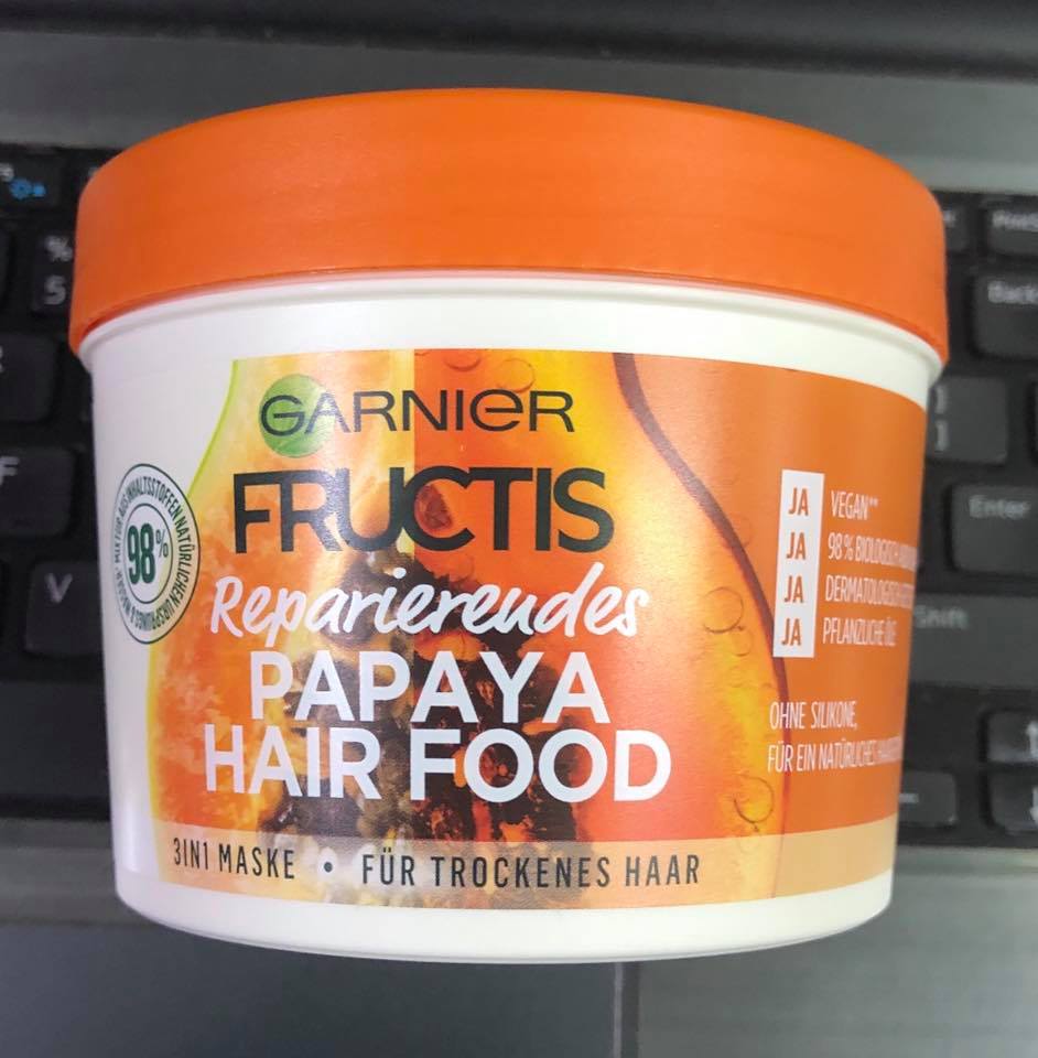 KEM Ủ CHĂM SÓC TÓC GARNIER Fructis Papaya Hair Food - 390ml